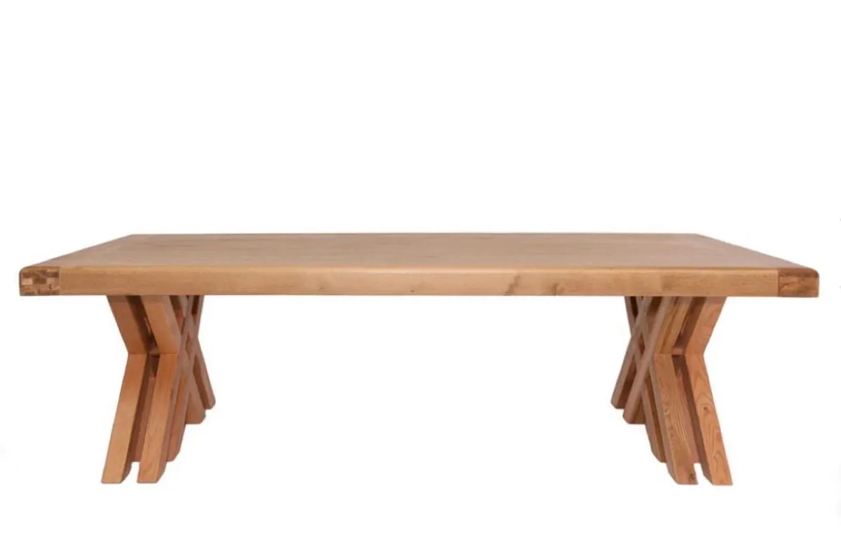 Dining table, matching bench & 2 carver chairs. - Image 4