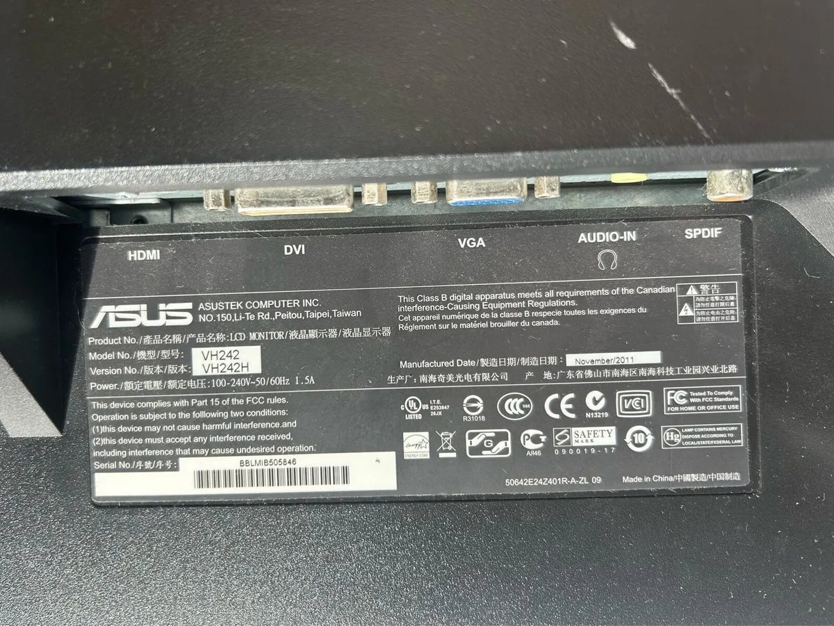 Asus LCD monitor VH242H 23.5 Inch Screen - Image 2