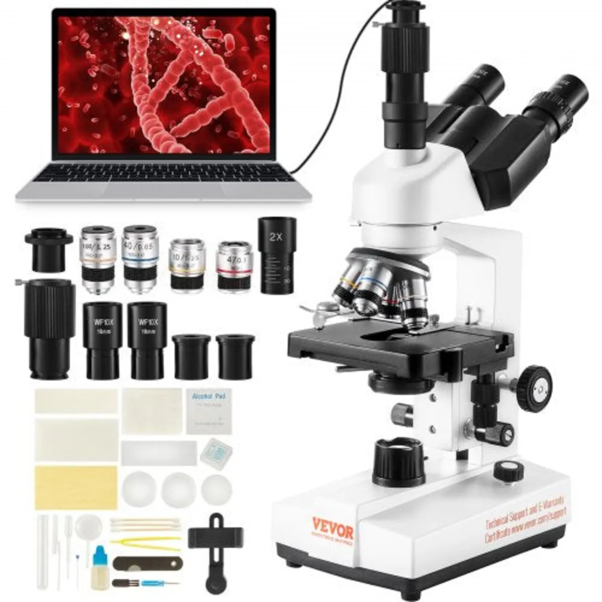 Compound Trinocular Microscope 40X-5000X Two-Layer