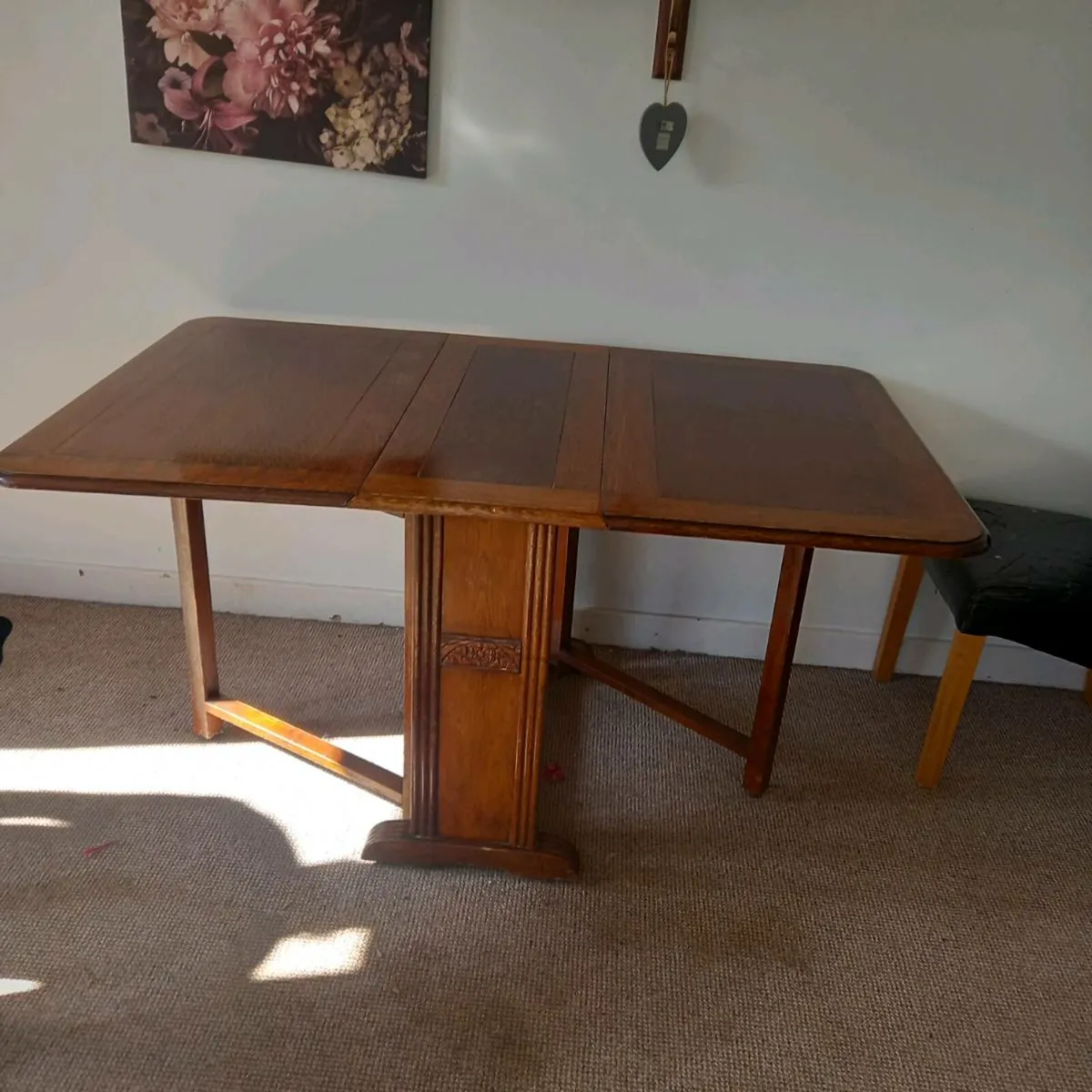 Wooden extendable dining table - Image 2