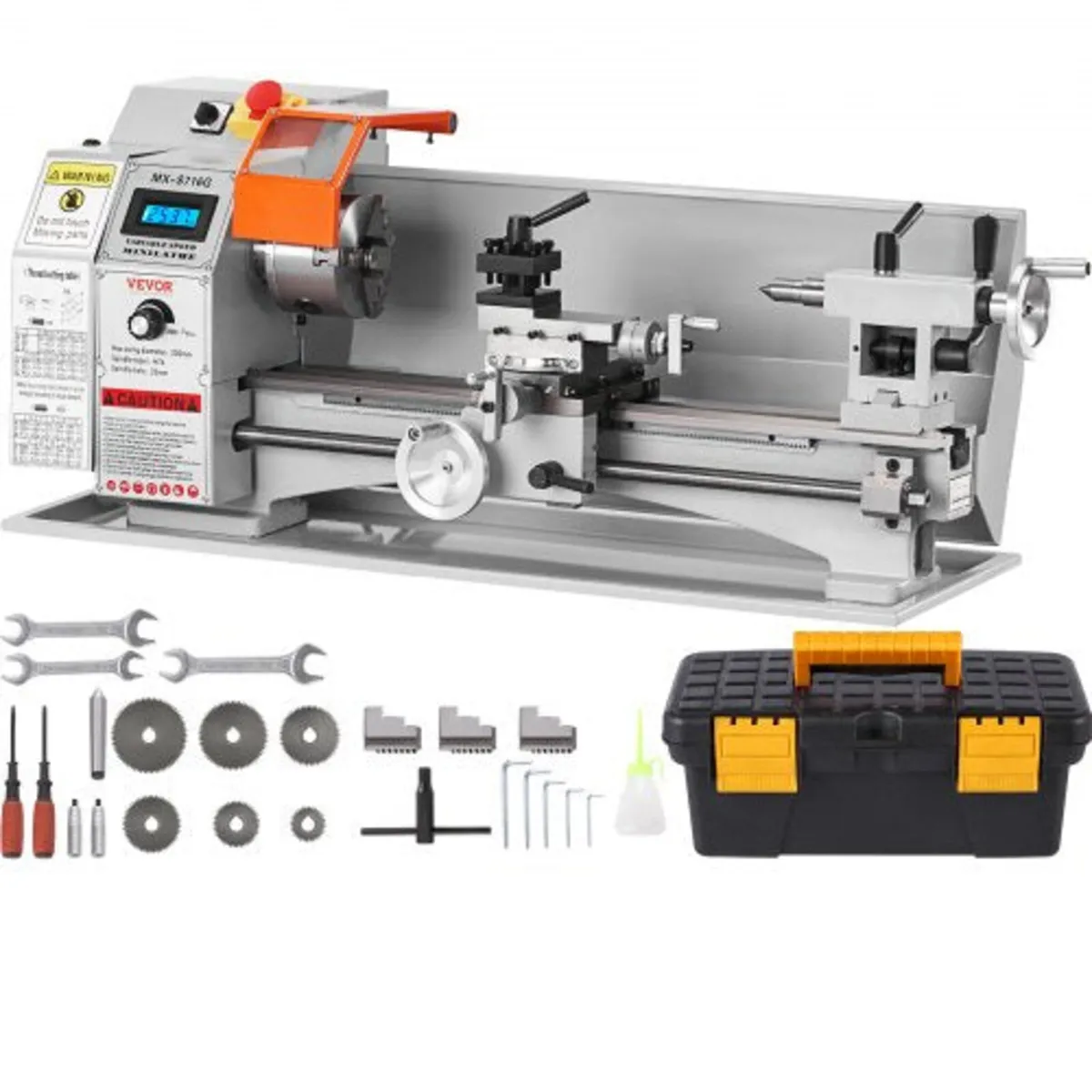 Mini Metal Lathe Machine, 7'' x 16'', 800W Precisi