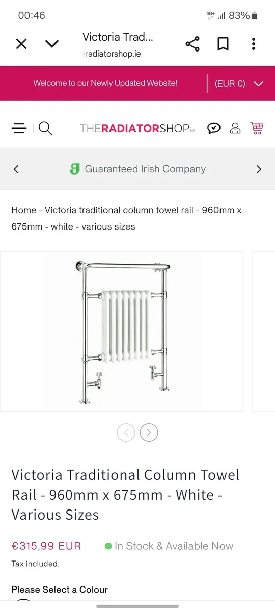 Traditional Colum Heated towel.Rail - Image 2