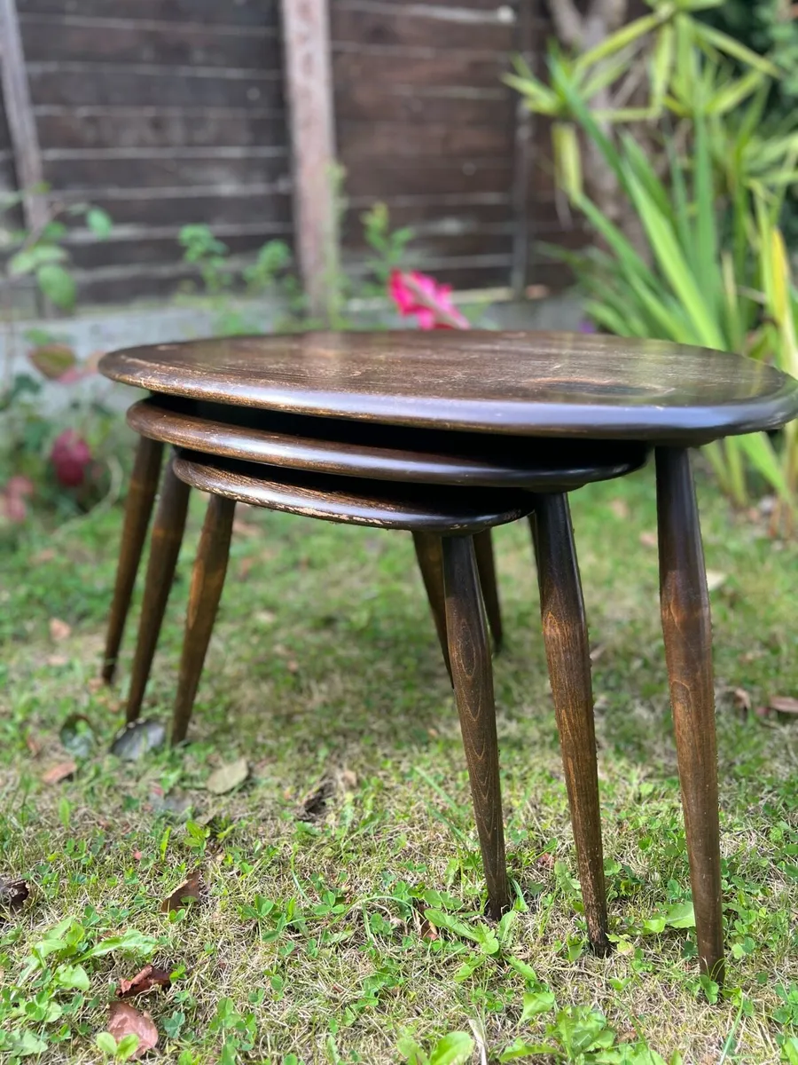 Mid century Ercol pebble nest of tables - Image 1