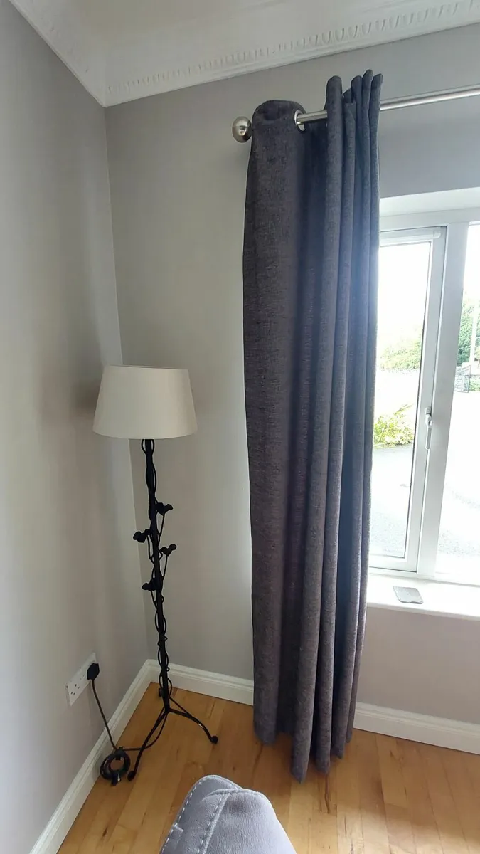 Curtains - Grey curtains with metal eylets - Image 2