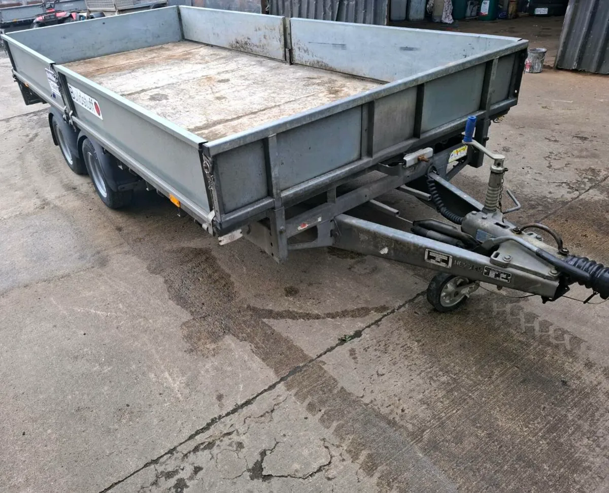 Ifor Williams 14x6'6 drop side trailer year 2017 - Image 4