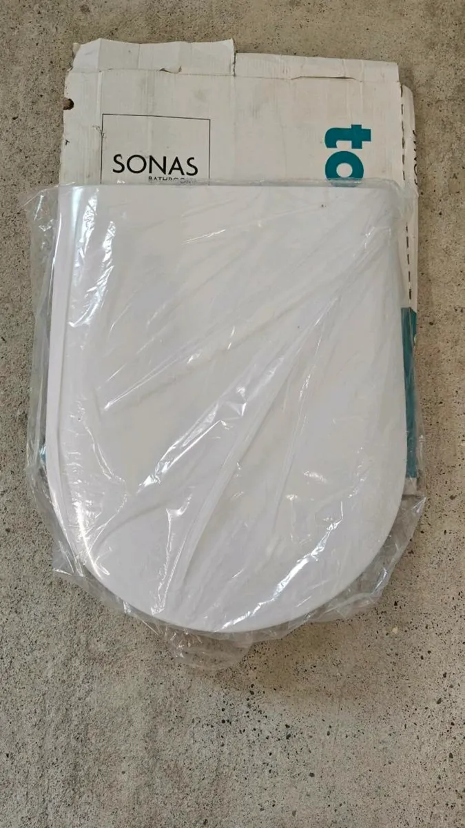 Toilet, toilet seat, towel dryer, bath tap - Image 1