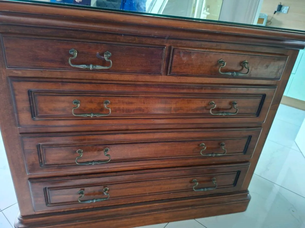 Solid Wood Burea/Chest of Drawers - Image 1