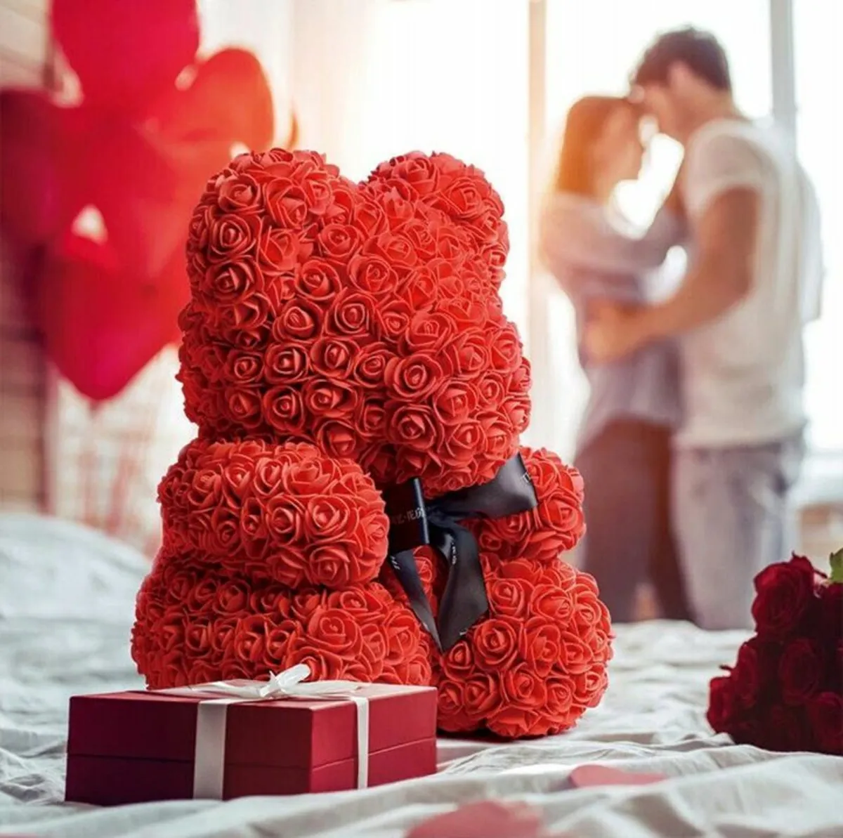 Rose bear 25 cm free packaging - Image 4