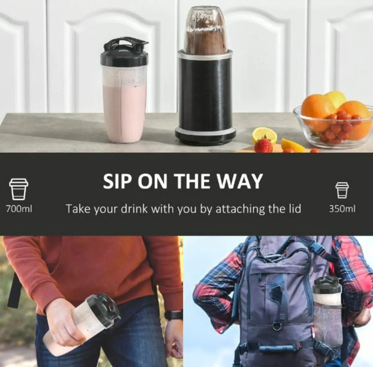 Blender Smoothie Maker, 1000W Countertop Blender - Image 3