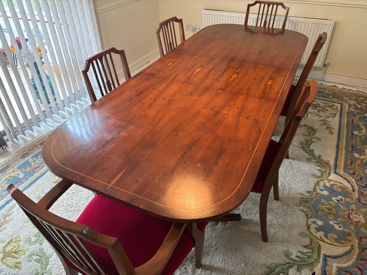 Dining Table and chairs (6) - Image 1