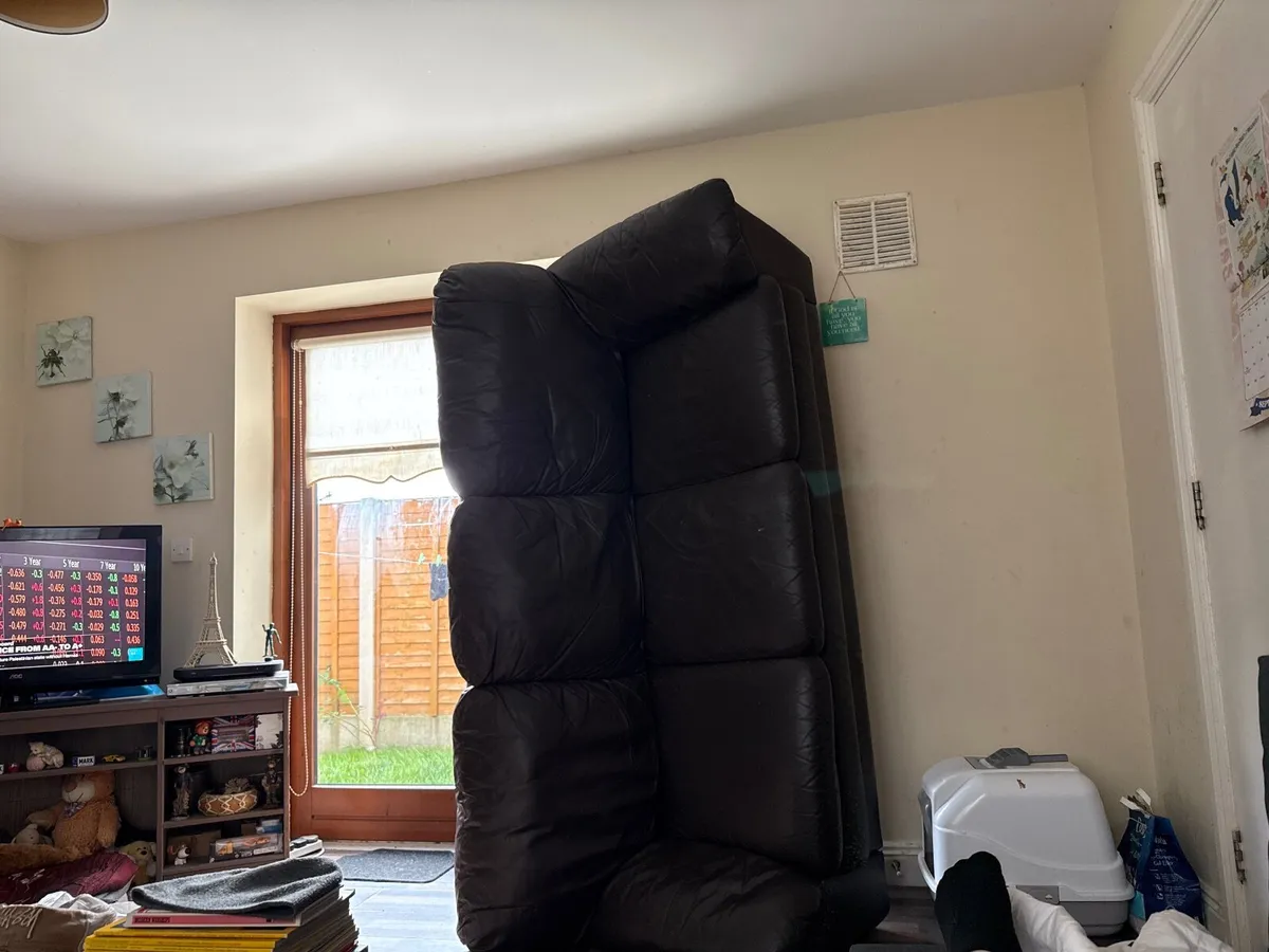 Leather sofa for sale. - Image 2