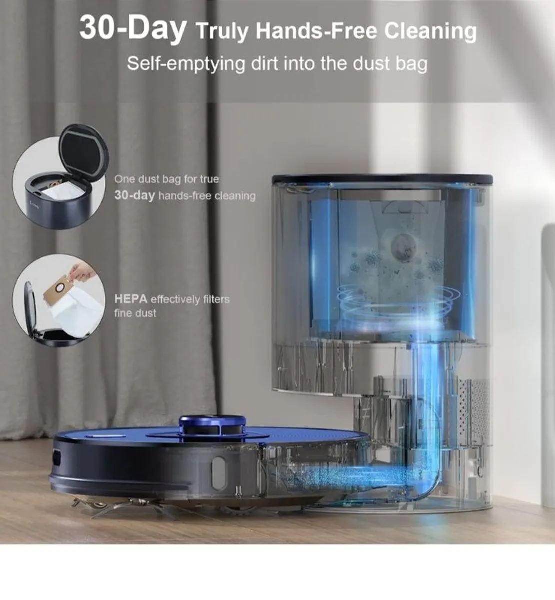 Robotic Vacuum Coredy L900X Robotic Vacuum Cleaner with Automatic Disposal - Maynooth, Kildare - Image 2