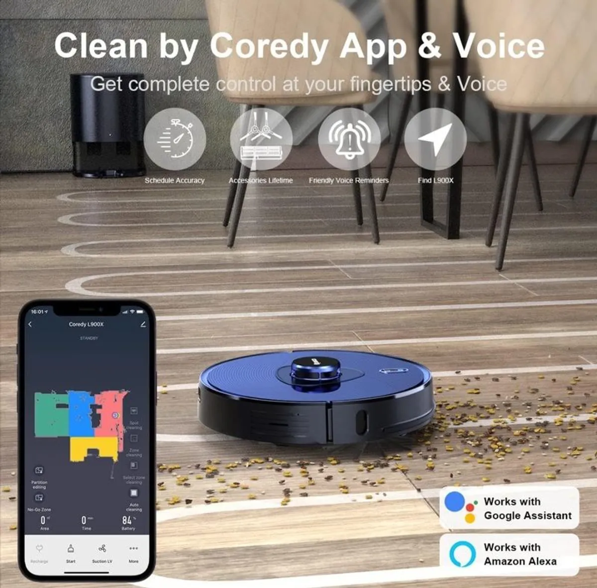 Robotic Vacuum Coredy L900X Robotic Vacuum Cleaner with Automatic Disposal - Maynooth, Kildare - Image 3