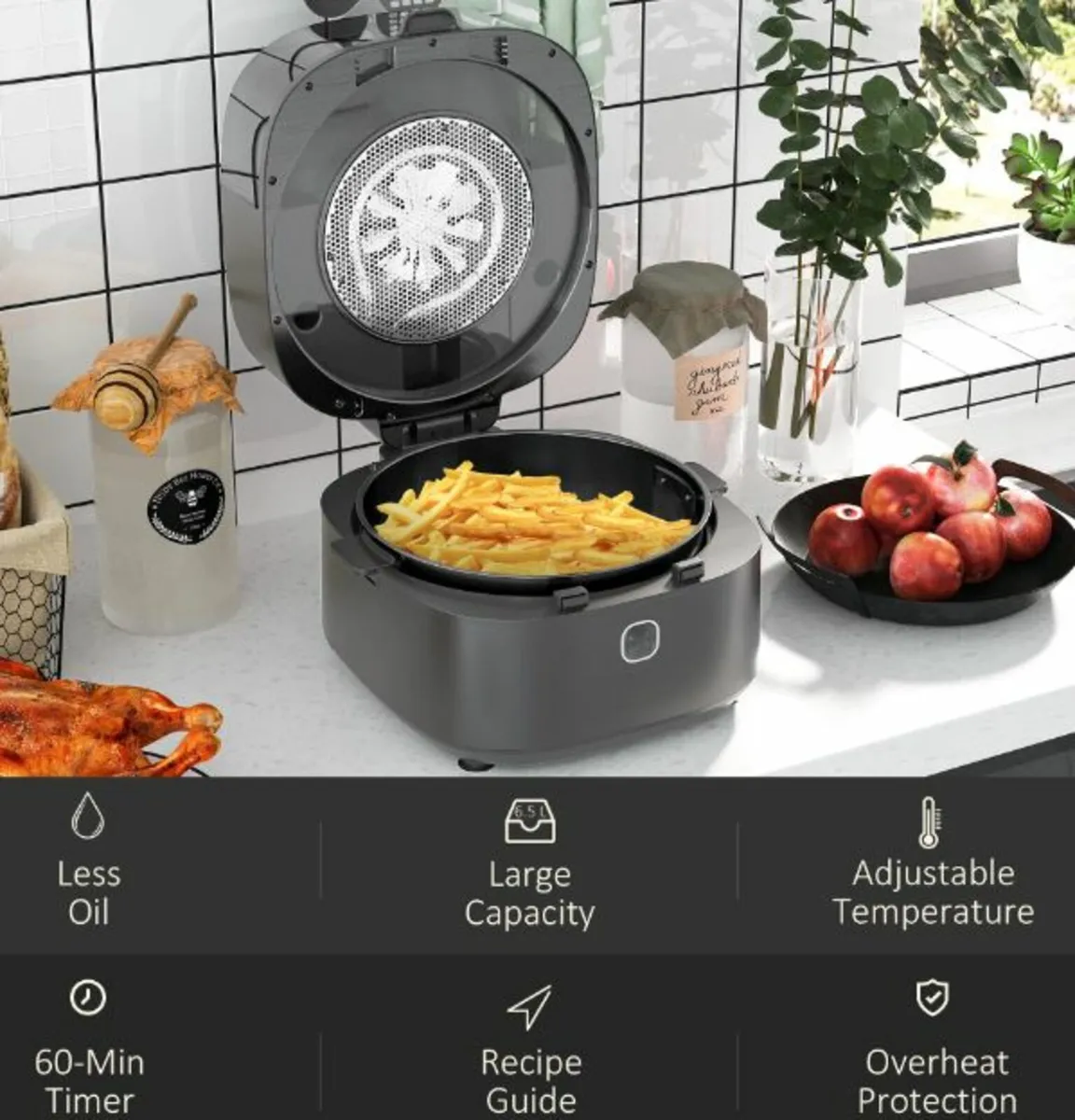 6.5L Family Size Air Fryer Oven with Rapid Air - Image 2