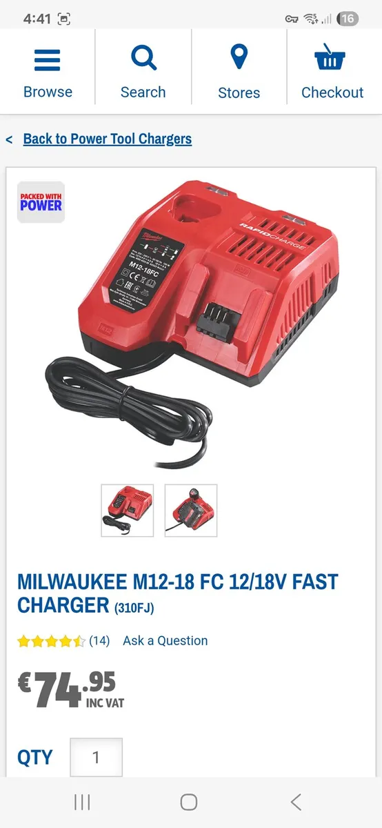 Milwaukee Fast Charger - Image 1