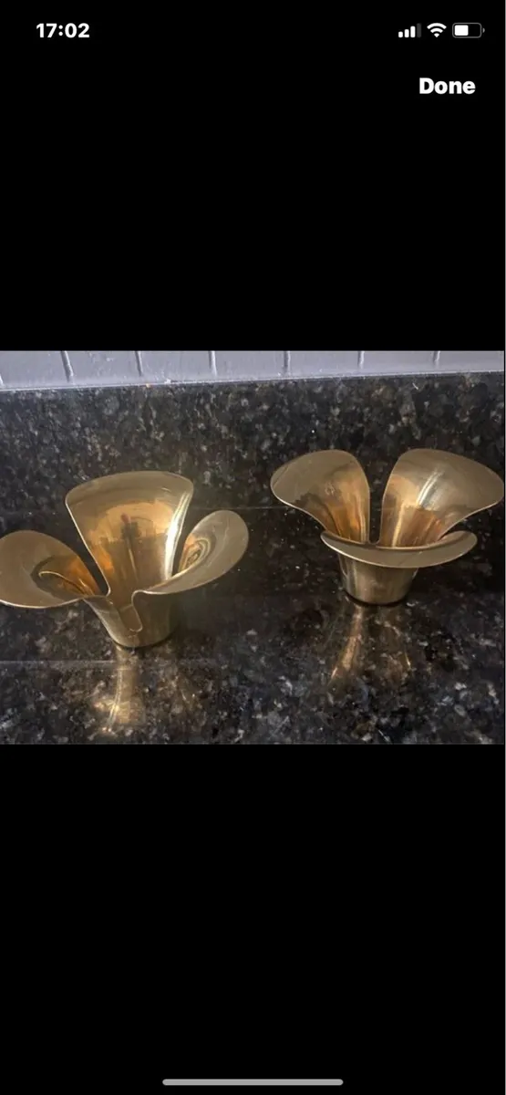 Brass Candle Holder Set - Image 2