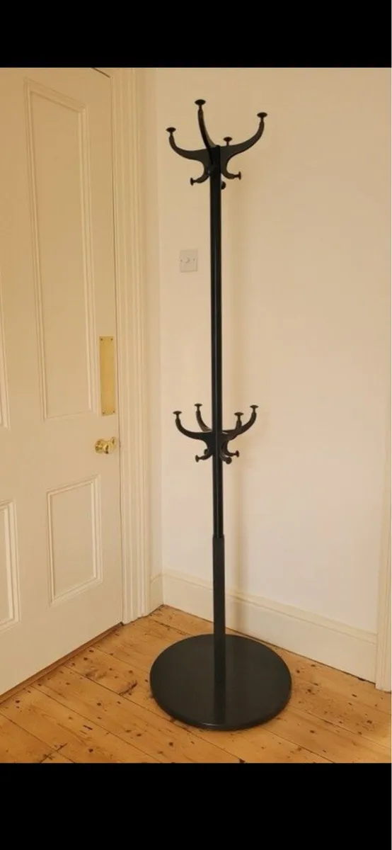 HEMNES hat and coat stand 185 cm black - Image 2