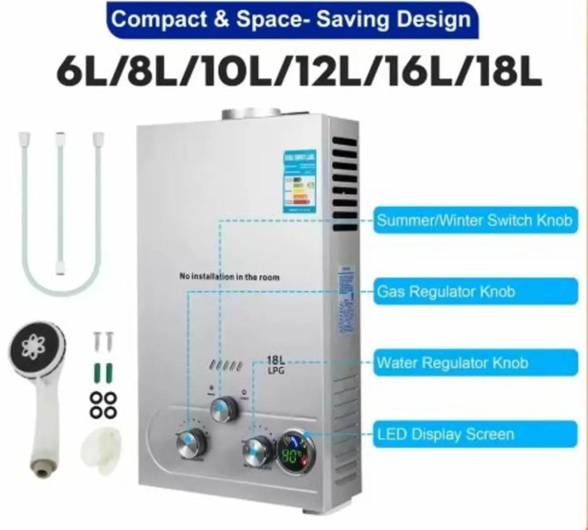 10L LPG Water Heater - Image 2