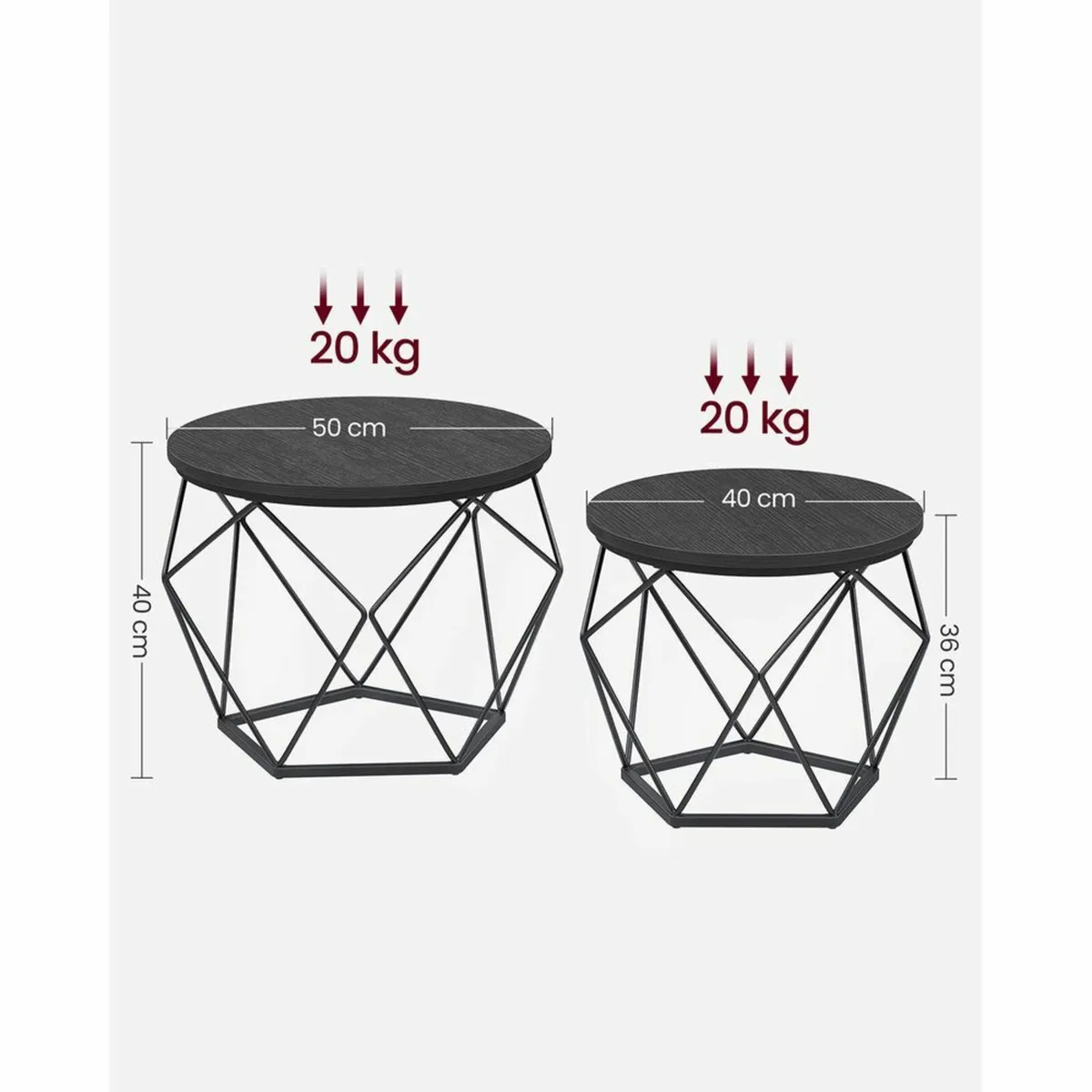 2 x side table Coffee Table Set - Image 4