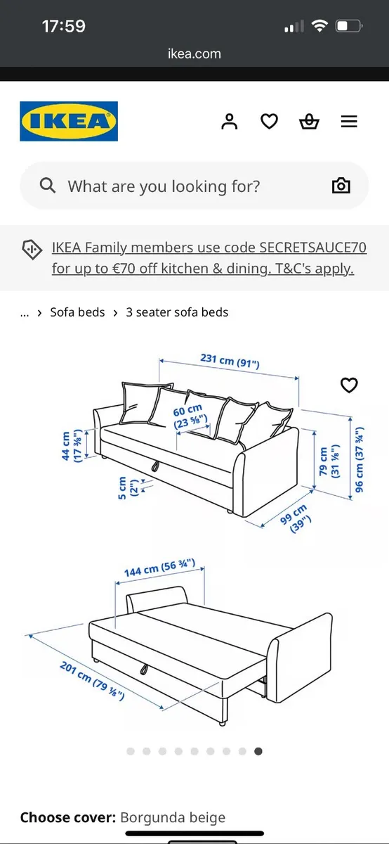 Sofa bed - Image 3