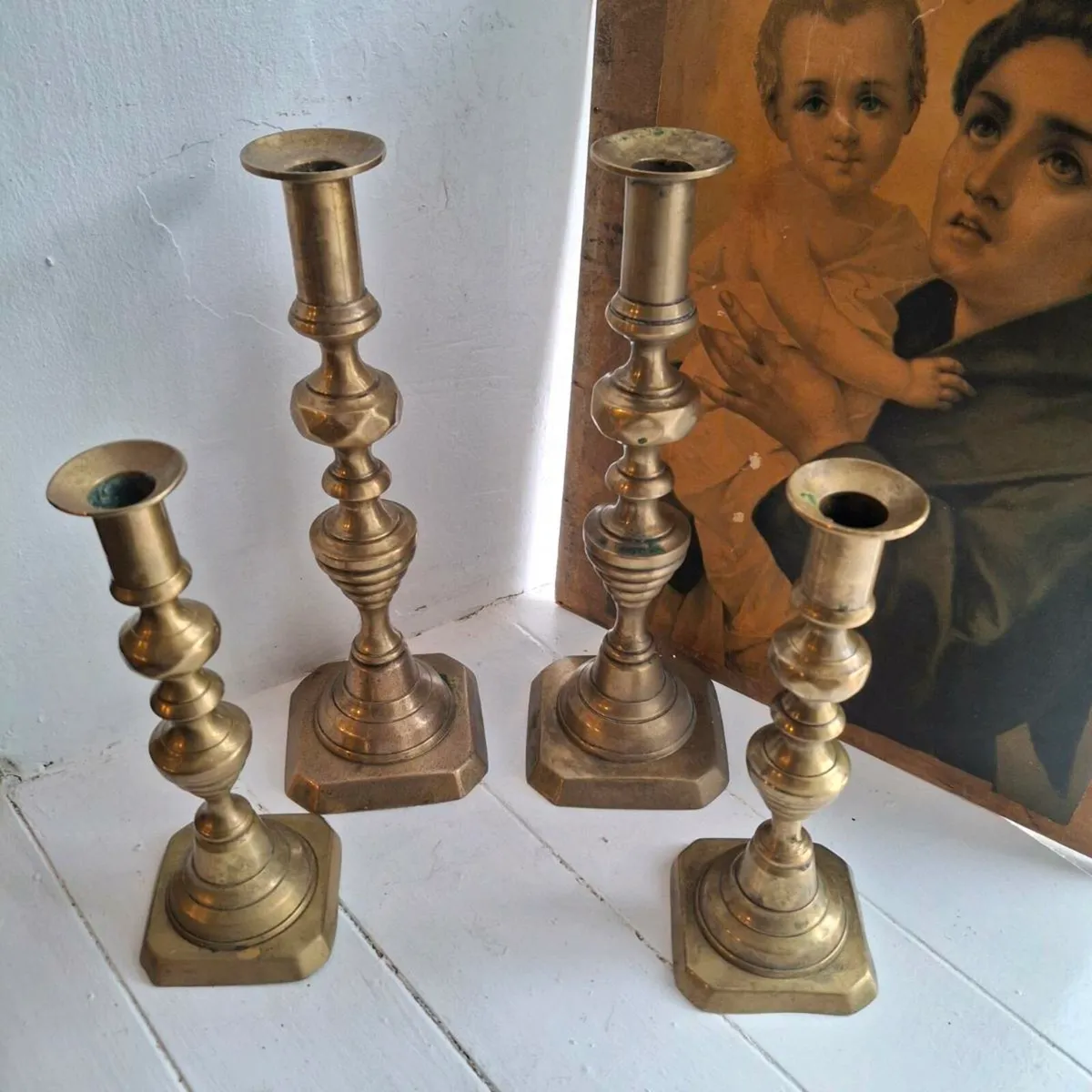Brass Candlestick Holders - Image 1