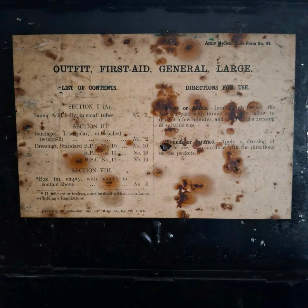 WW2 British Military First Aid Kit - Image 3