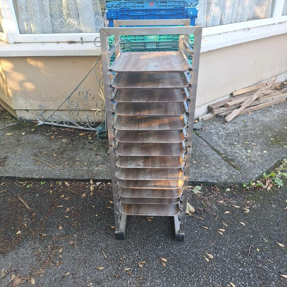 Stainless tray rack