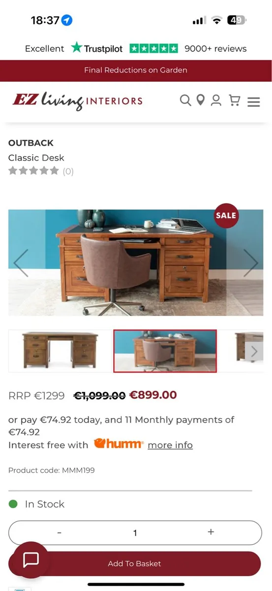 Desk & Chair Set - Image 1