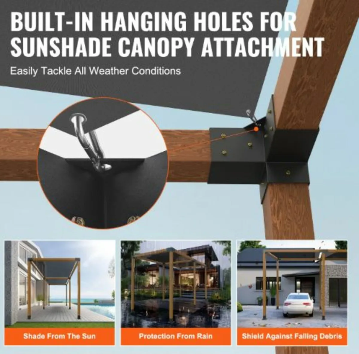 Pergola Bracket Kit 10.2 cm x 10.2 cm, Inner Size - Image 4