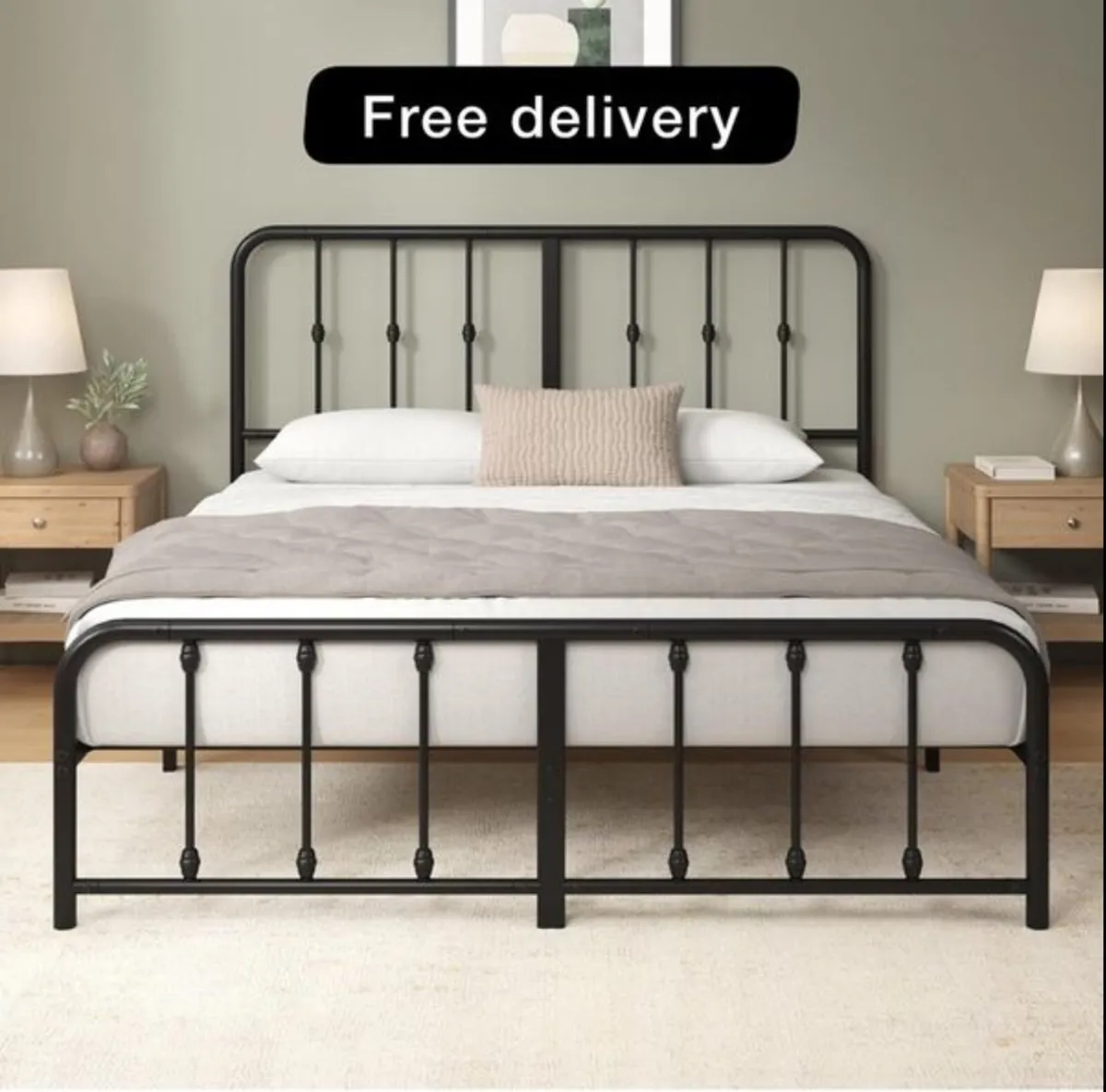 Double Bed Frame Bed 135x190 cm