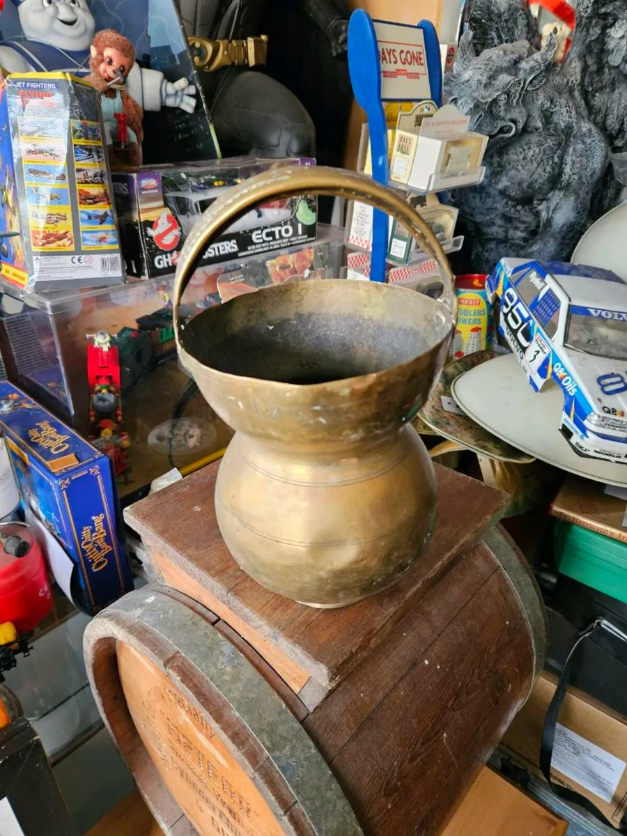 Vintage Brass Spitoon - Image 1