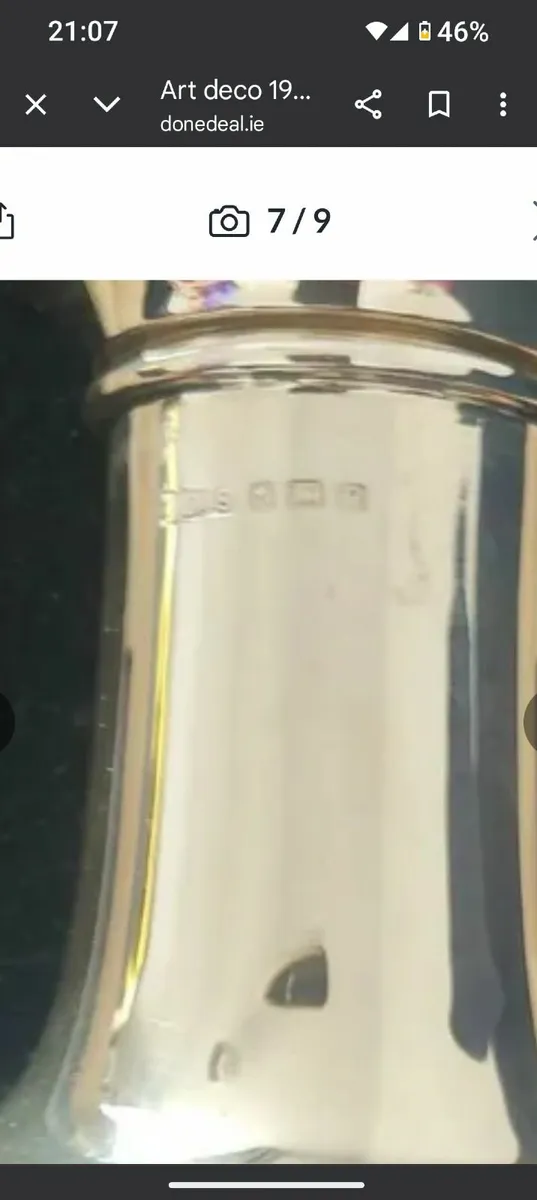 Large Art deco Sterling  Silver Shaker - Image 3