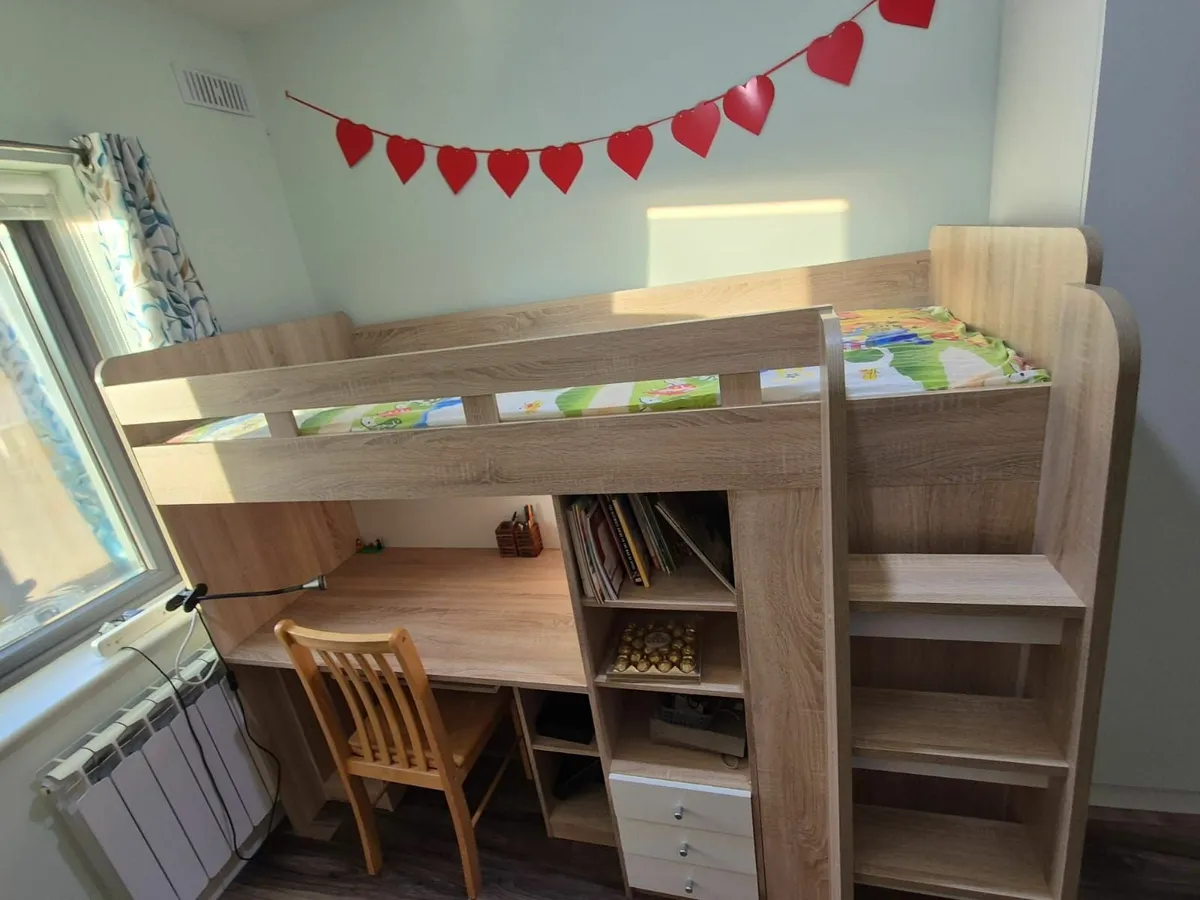 Loft Bed with Built-in Study Desk & Storage - Image 4