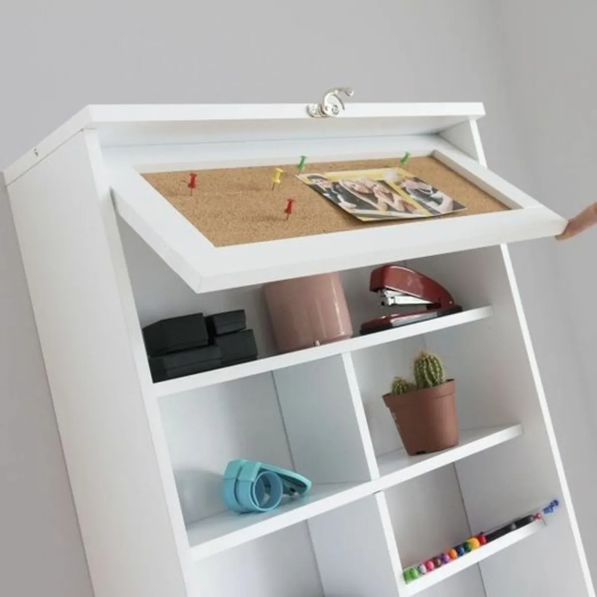 Folding desk table compact office desk bar table w - Image 3