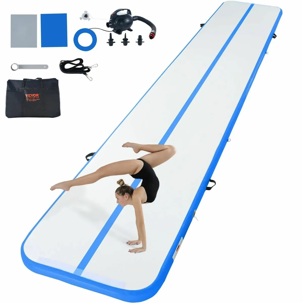 20FT Air Track Gymnastics Mat with Electric Pump - Image 1