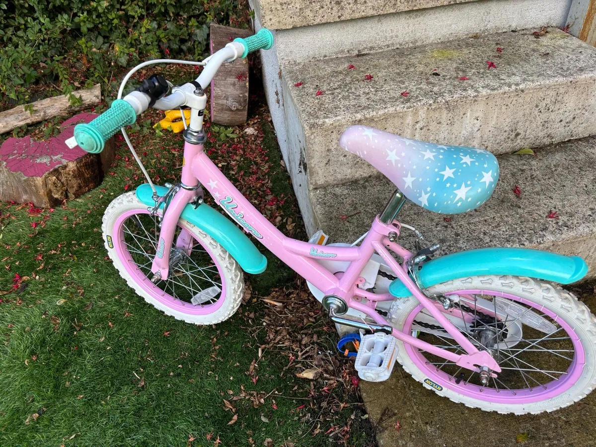 Girls – 16 Inch Unicorn Bike Pink - Image 2