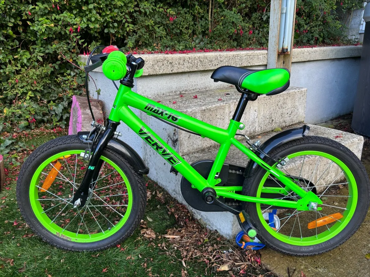 Boys – 16 Inch Verve Max II Bike Green - Image 1