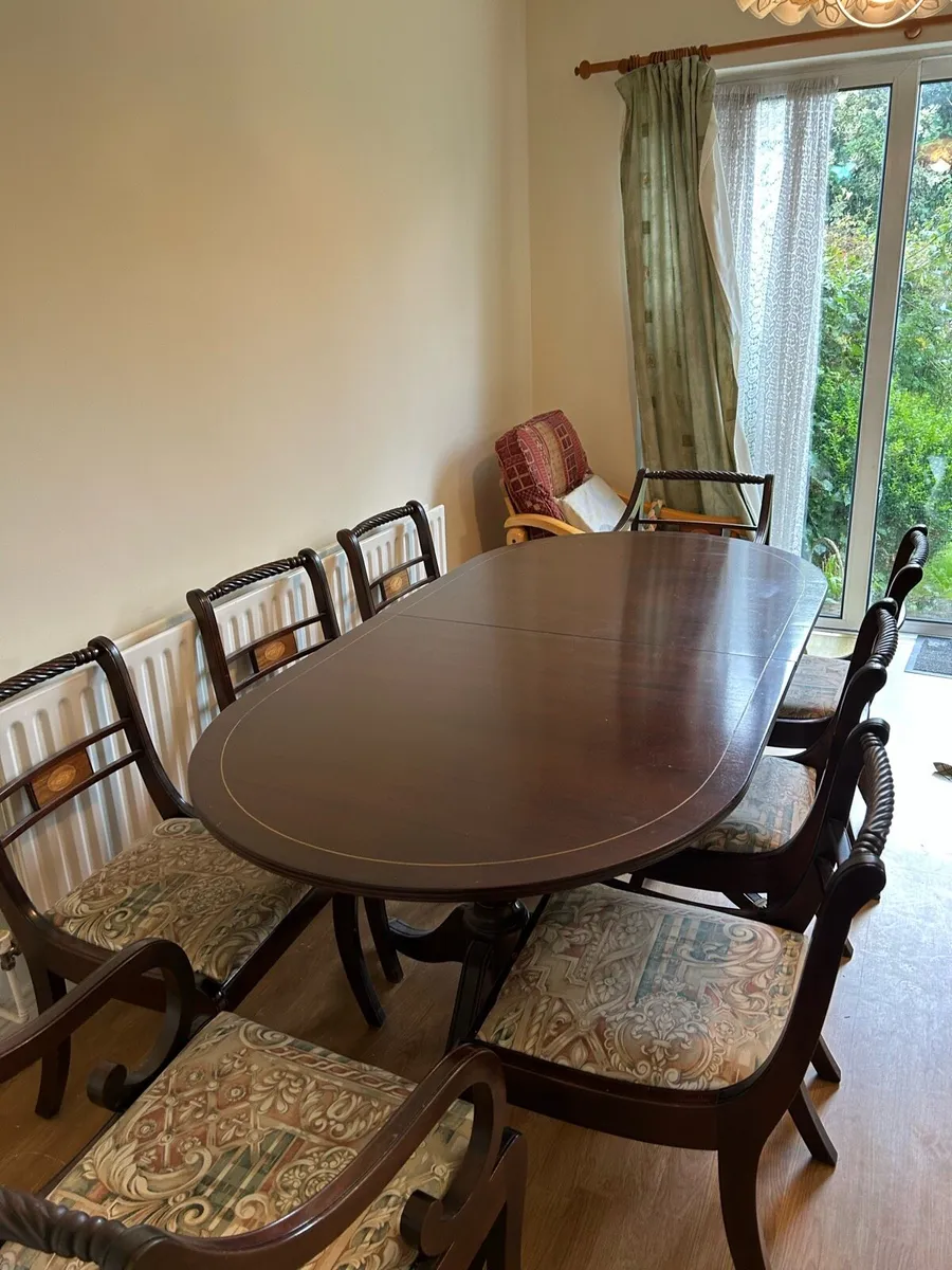 Antique Dining Table & Chairs - Image 1