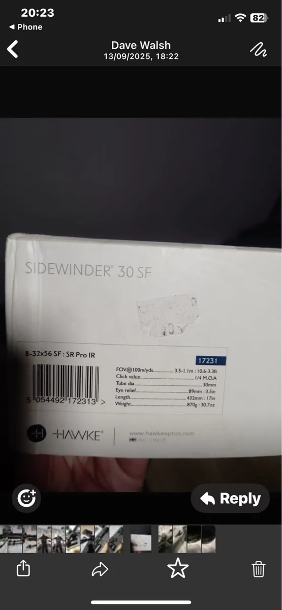 Hawke sidewinder scope for sale - Image 1