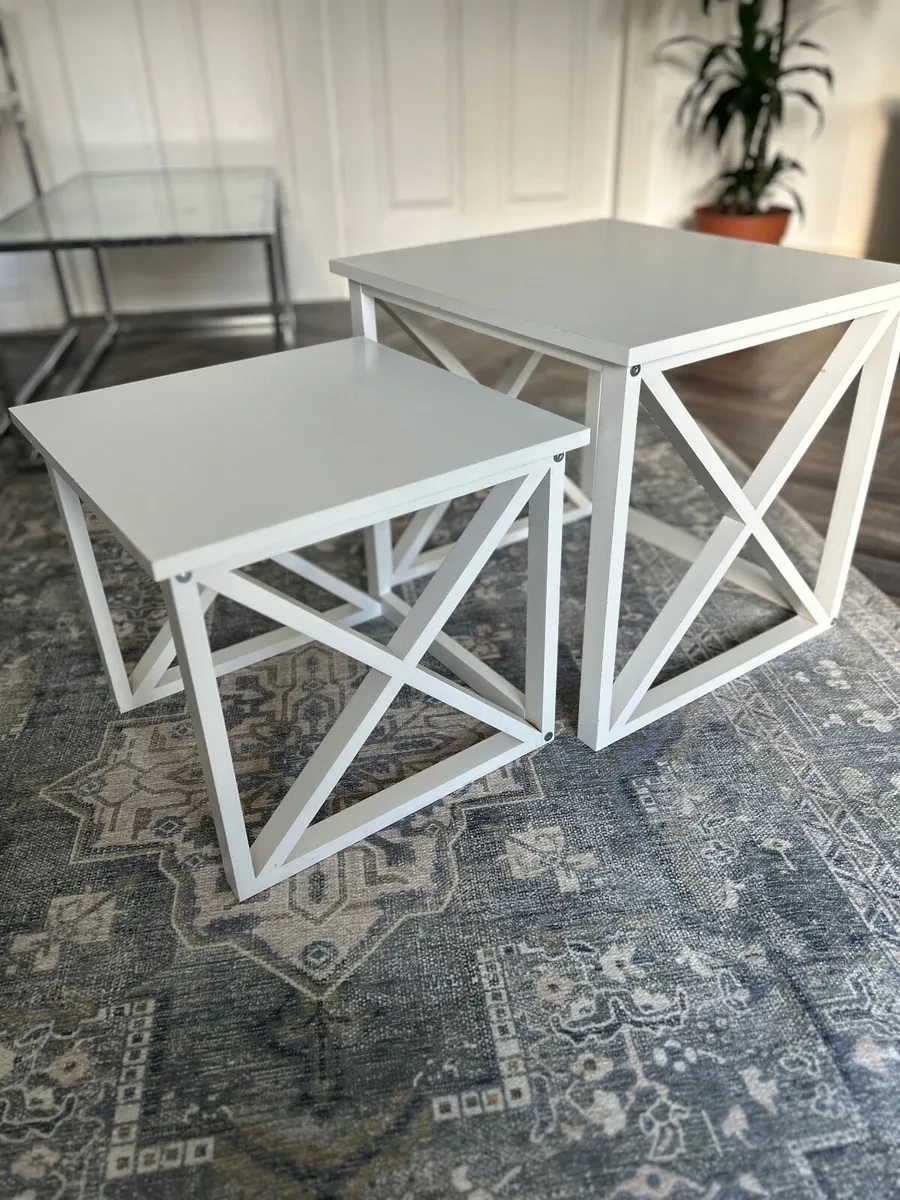 Mirror, Nest of tables, Drinks trolley - Image 3