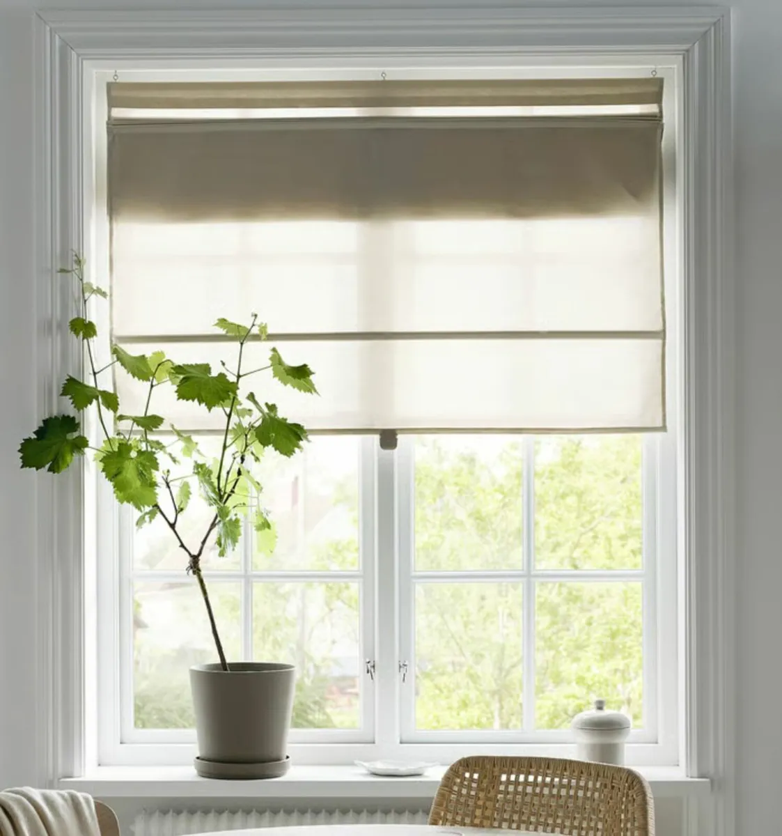 IKEA Ringblomma Roman Blind – Cream, 120x160 cm - Image 2