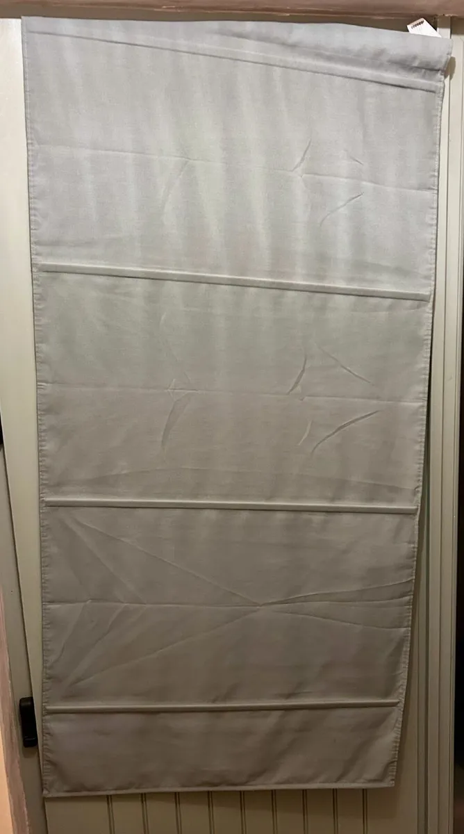 2 x IKEA Roman Blinds – Blue/Sage, 80 x 162 cm