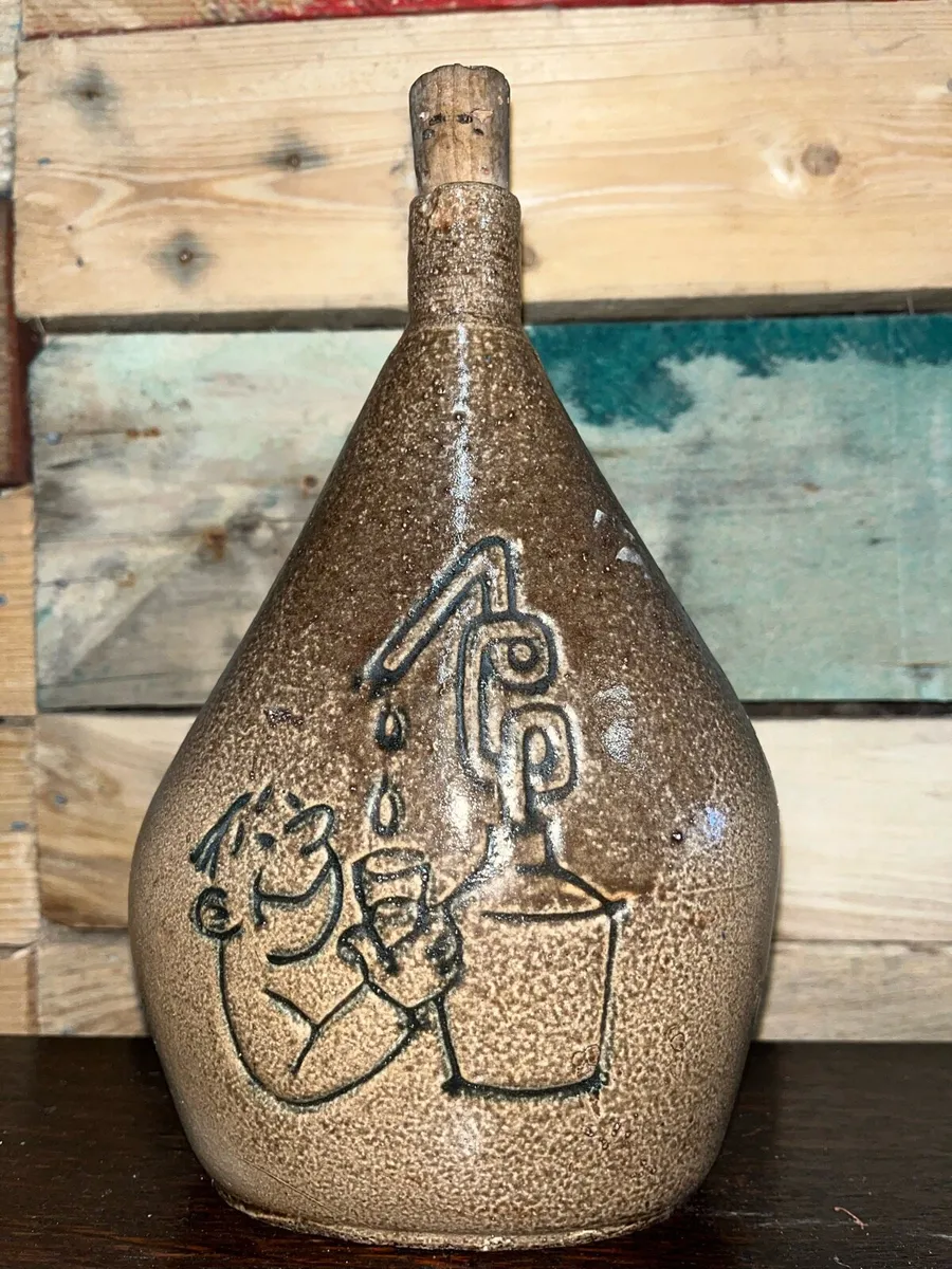 Vintage Pottery Liquor Bottle - Image 1