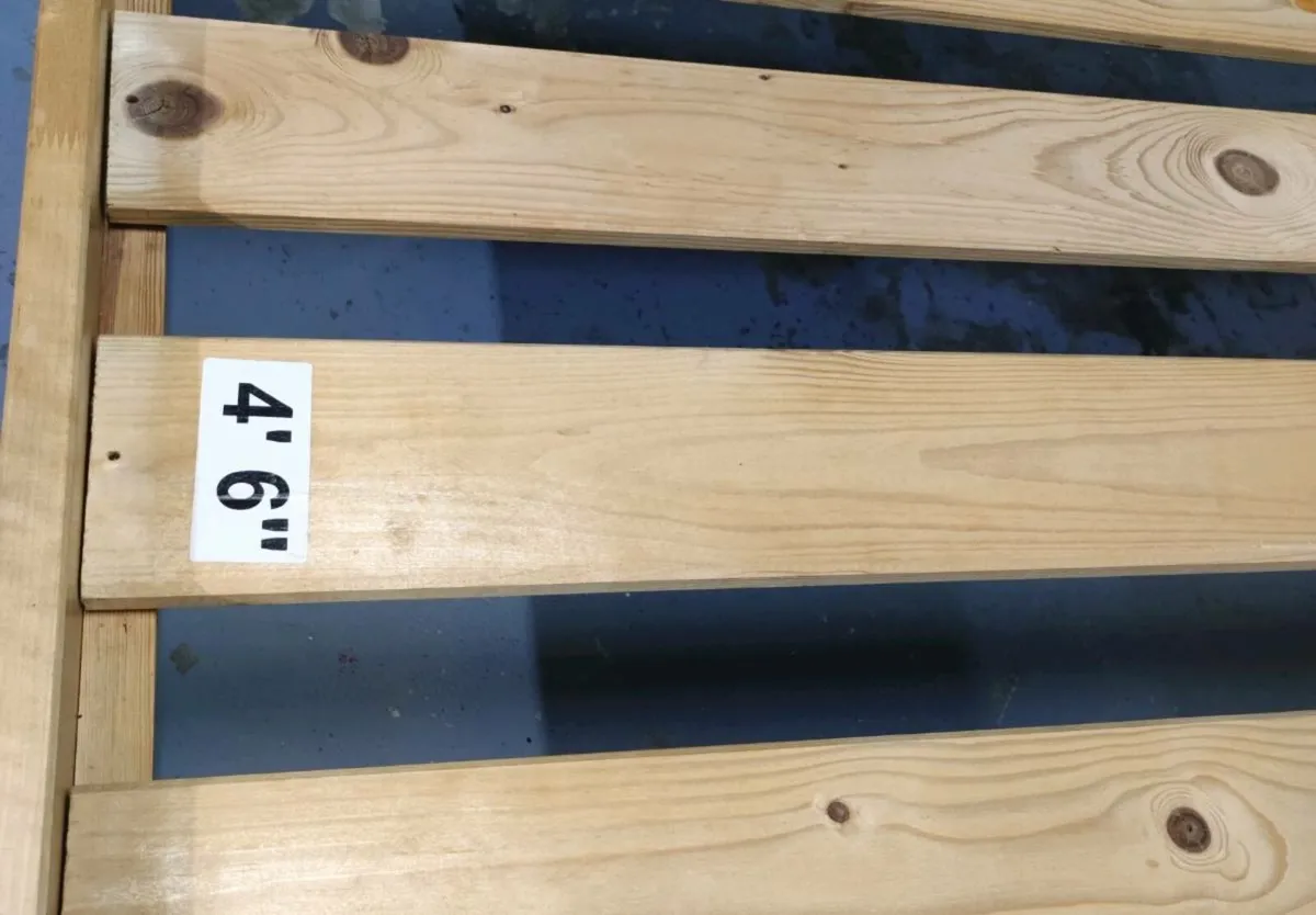 4ft6" bed frame & mattress *delivery - Image 2