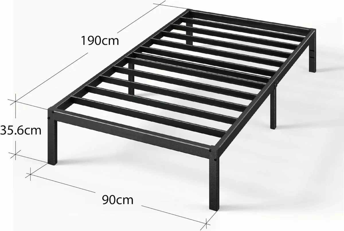 Single Bed frame 90 x 190 cm slat support - Image 2