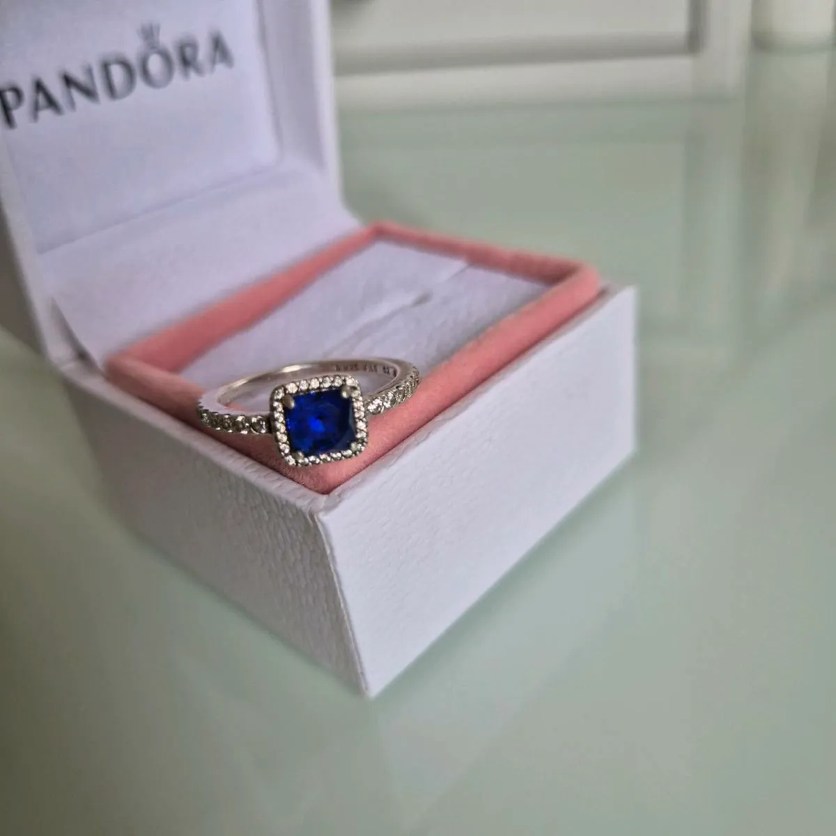 Pandora ring square blue s sparkly - Image 4