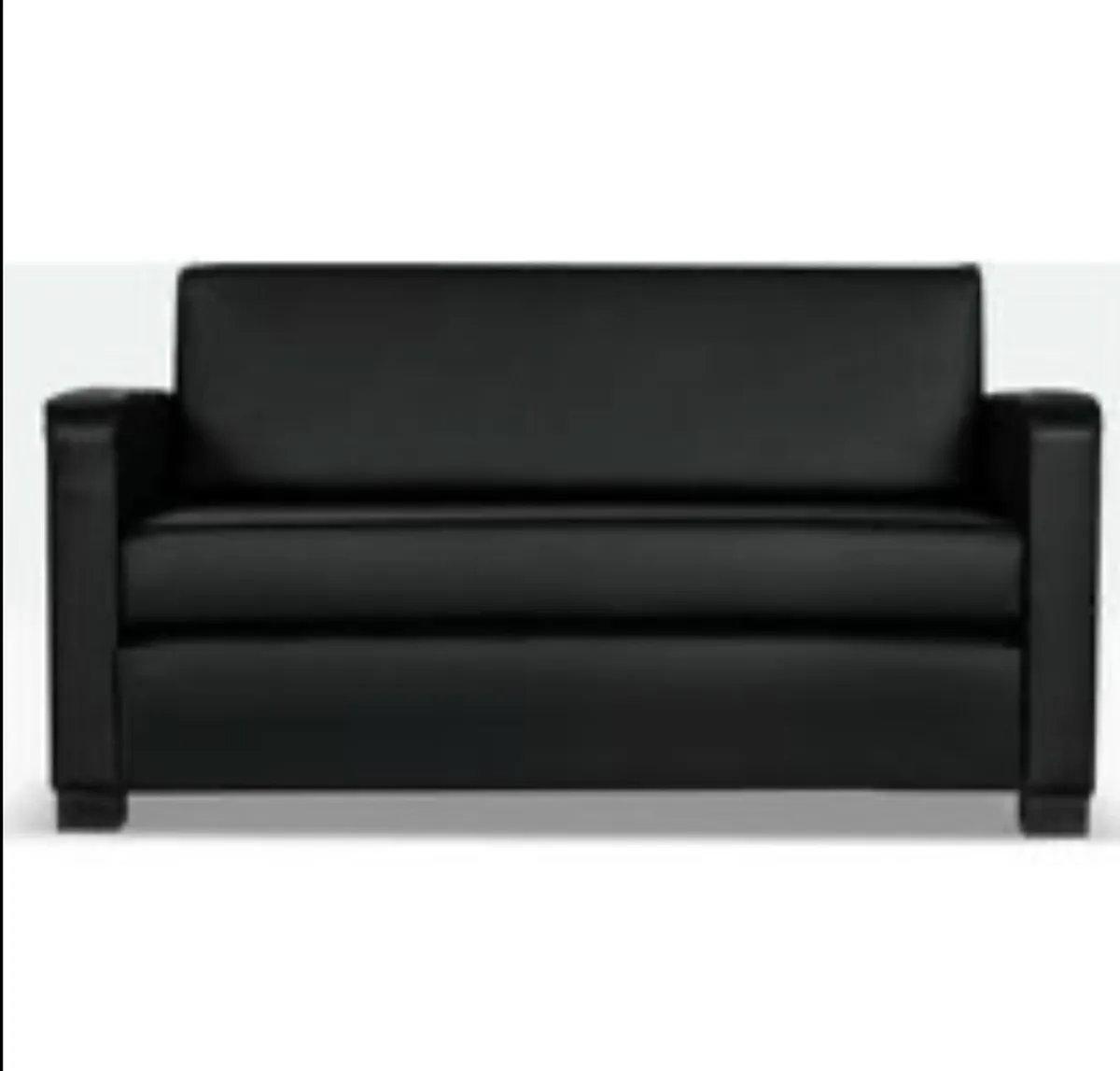 2-seater faux leather sofa bed - Image 1