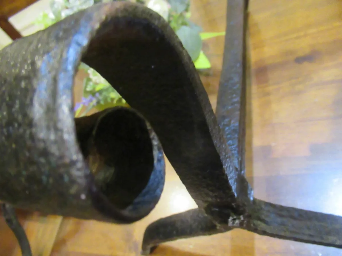 antique vintage cast iron fire log holder wood - Image 4