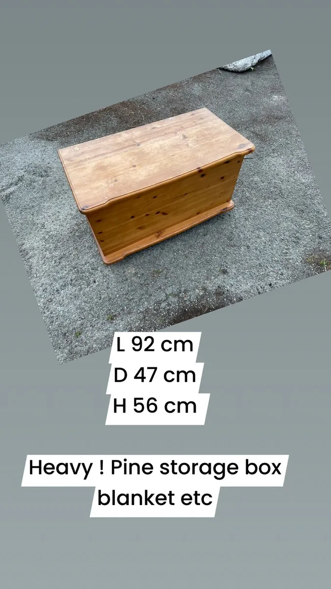 Solid pine blanket box storage - Image 2