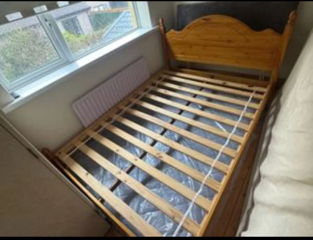Extremely Solid 4 Ft 6” Wooden Pine Double Bed